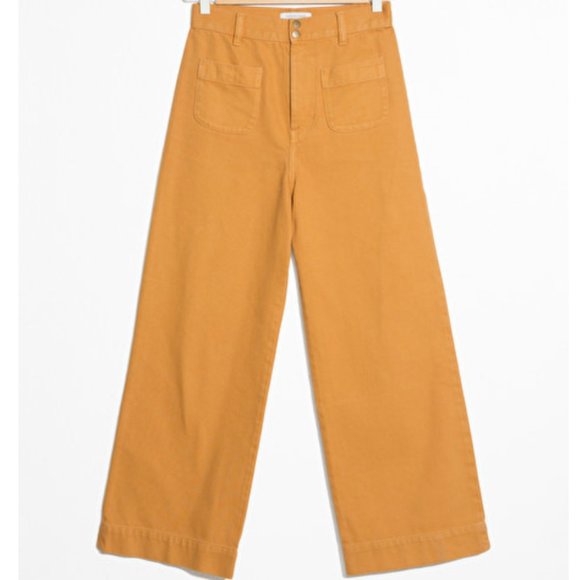 & Other Stories Pants - NWT Mustard Yellow High Waisted Twill Trousers